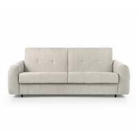 SCHLAFSOFA Pireus mit italienischem Gestell, 140x200, Olivgrün - Schwarz/Olivgrün, Textil (210/90/100cm) - Beautysofa