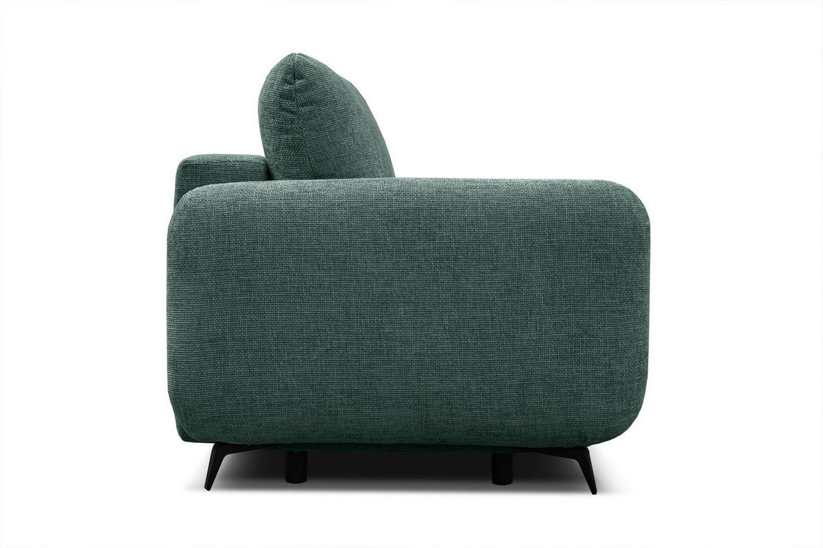 SOFA DRAKE 3-Sitzer mit Schlaffunktion, smaragdgrün - Smaragdgrün/Braun, Holz/Textil (232/90/107cm) - Wozimo