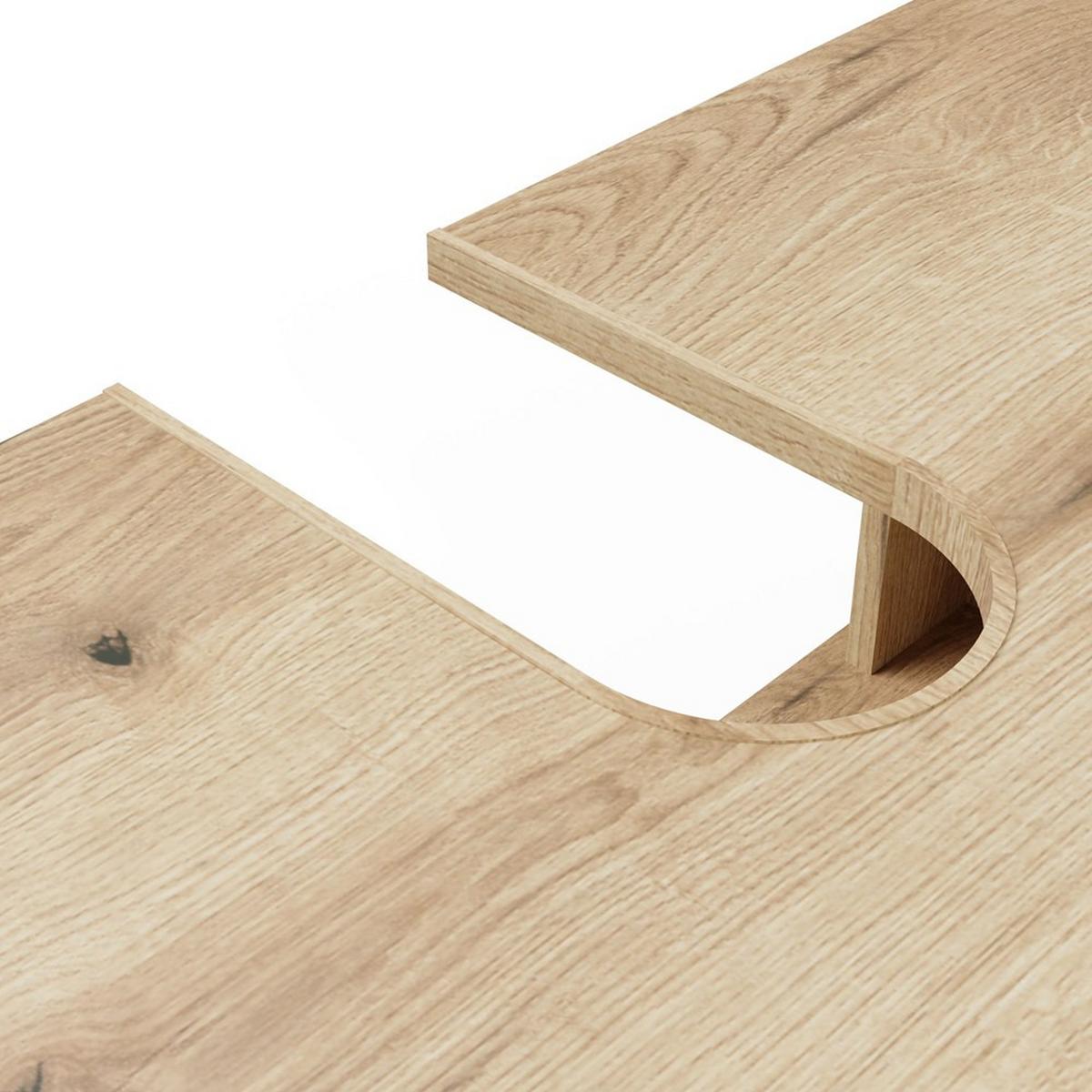 WASCHBECKENUNTERSCHRANK eiche 140/37,5/53 - Eichefarben, Holzwerkstoff (140/38/53cm) - RAUMHIRSCH FURNITURE