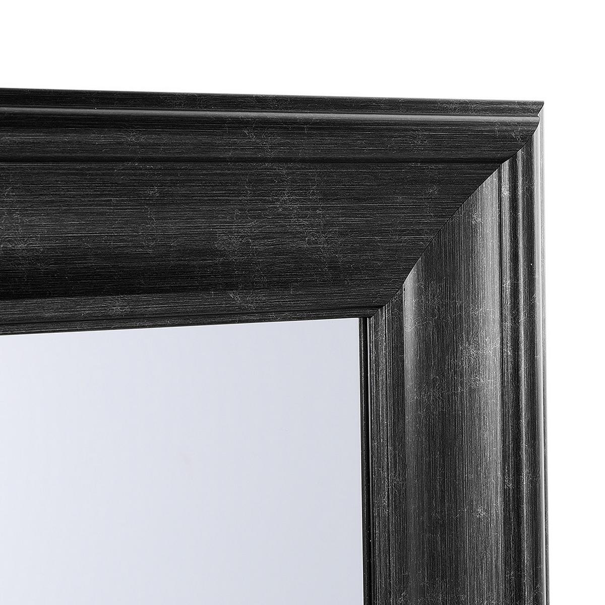 WANDSPIEGEL schwarz rechteckig 60/90 cm Lunel - Schwarz, Kunststoff (60/90/3cm) - Beliani