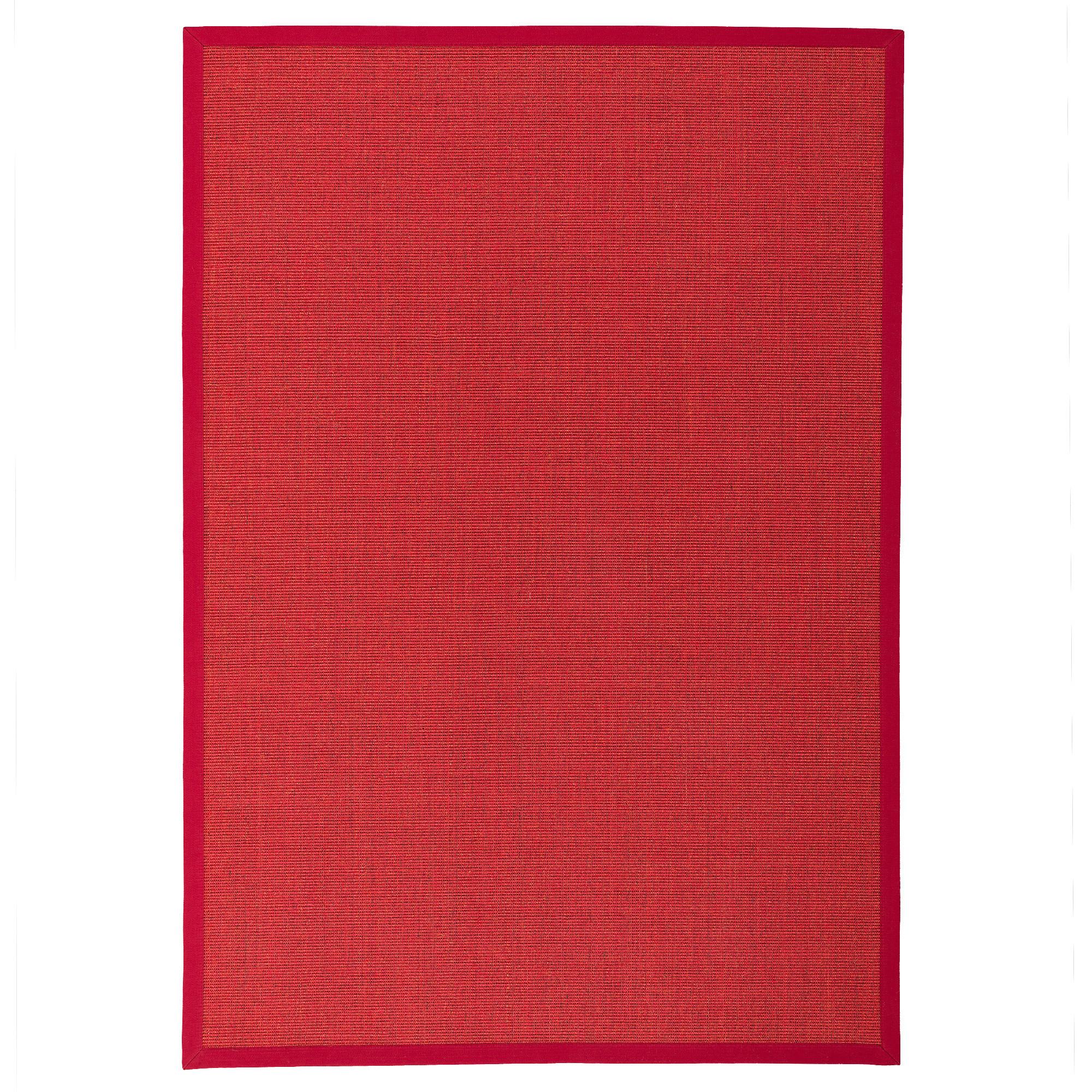 SISALTEPPICH NATURA KLASSISCH MIT BORDÜRE - Rot, Textil (150/150cm) - Pergamon