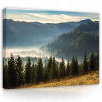 LEINWANDBILDER Natur Berge Landschaft 120x80 - Multicolor, Holzwerkstoff (120/80cm) - Wallarena
