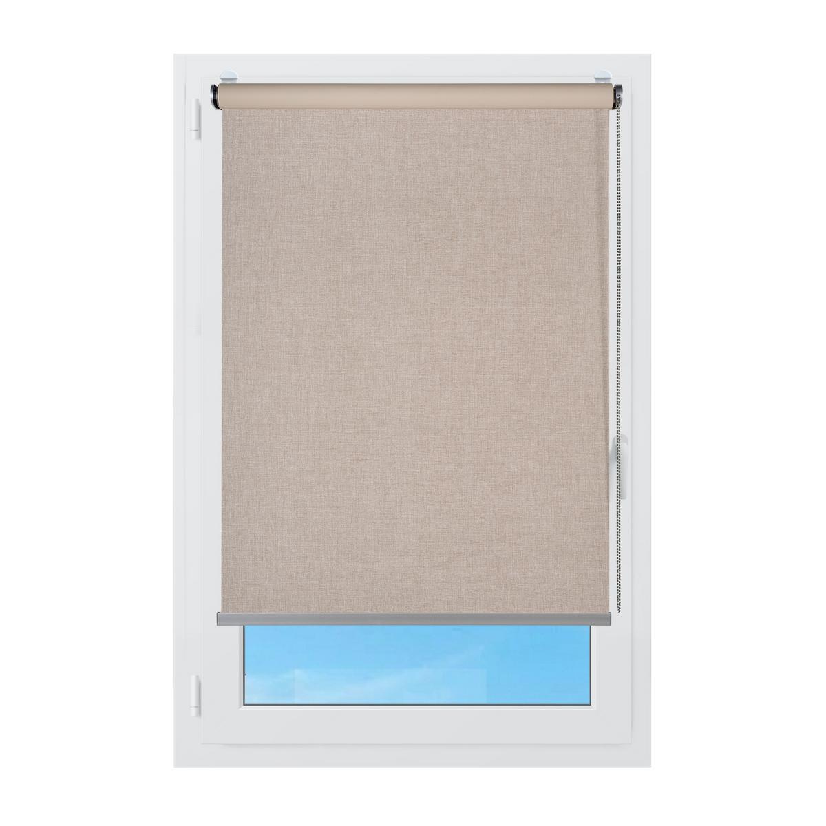VERDUNKELUNGSROLLO Moon Plus Easyfix Leinen 45x180 - Beige, Kunststoff (45/180/1cm) - STORESDECO