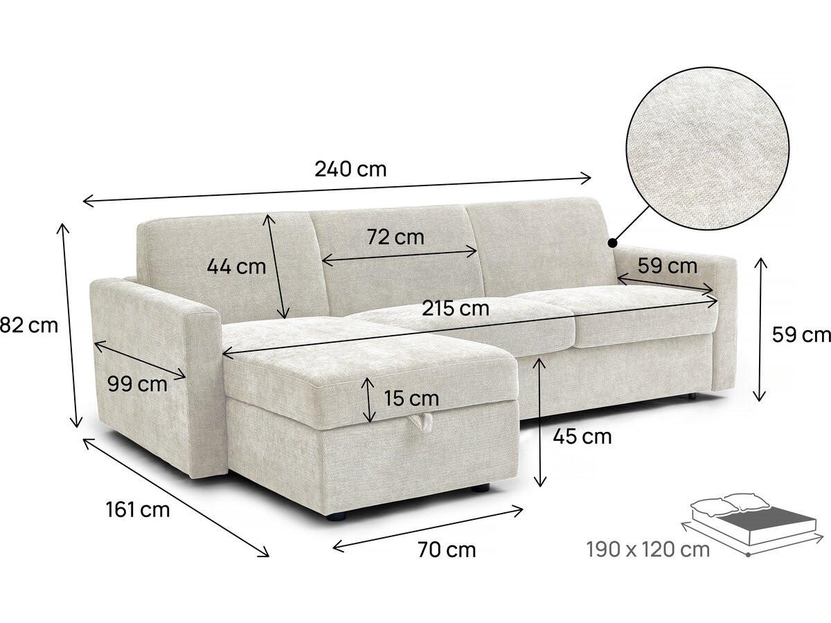 ECKSOFA celia beige - Beige, Textil (161/240cm) - Habitat Garten