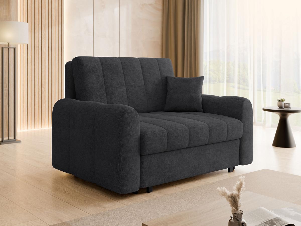 SCHLAFSOFA Viva Moon II - Anthrazit/Schwarz, Holz/Metall (148/85/98cm) - MIRJAN24