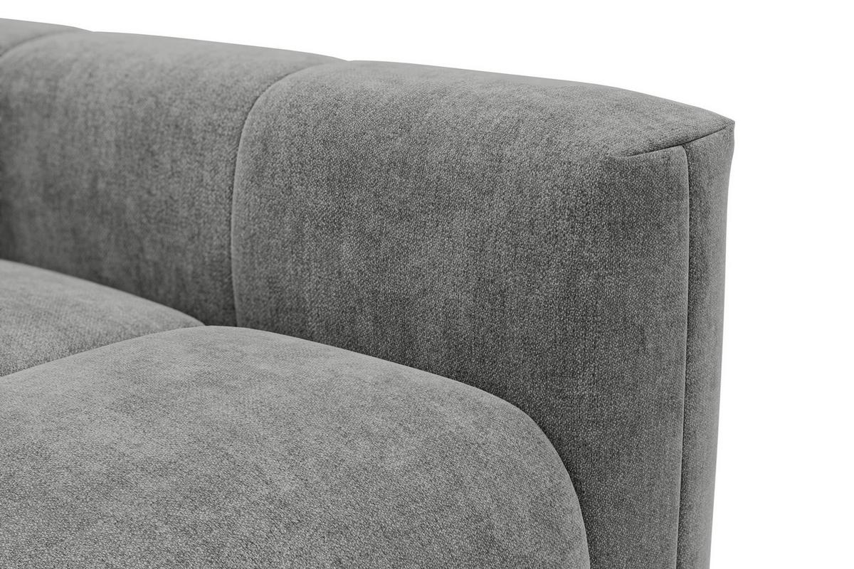 ECKSOFA VERONA 4-Sitzer links, Grau - Schwarz/Grau, Holz/Textil (266/173cm) - Courtois Laville
