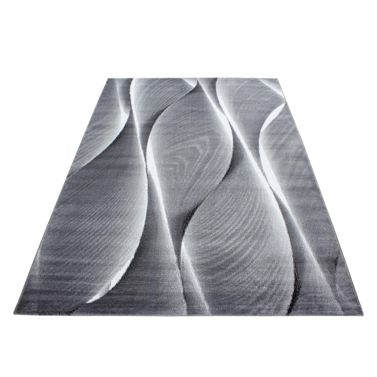 KURZFLORTEPPICH DRAU, mit Farbverlauf, Schwarz, 140 x 200 cm - Grau, Textil (200/140cm) - KADIMA DESIGN