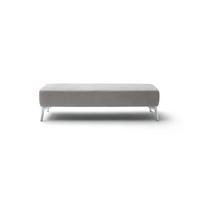 HOCKERBANK SOFIA Grau Webstoff - Grau, Textil (152/42/47cm) - KAWOLA