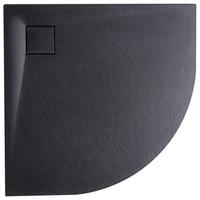 DUSCHWANNE 80/80/3 cm Schwarz Paron - Schwarz, Kunststoff (80/3/80cm) - Beliani