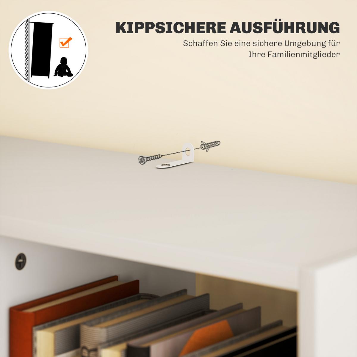BÜCHERREGAL Standregal mit 9 Regalen, 1 Schublade, Aufbewahrungsregal Weiß - Weiß, Holz/Holzwerkstoff (26/158/60cm) - HOMCOM