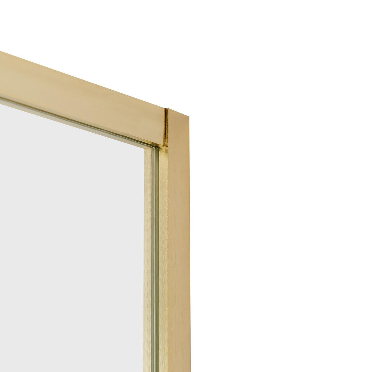 DUSCHKABINE 90/90/185 cm Gold Jukatan - Transparent/Goldfarben, Glas (90/90/185cm) - Beliani