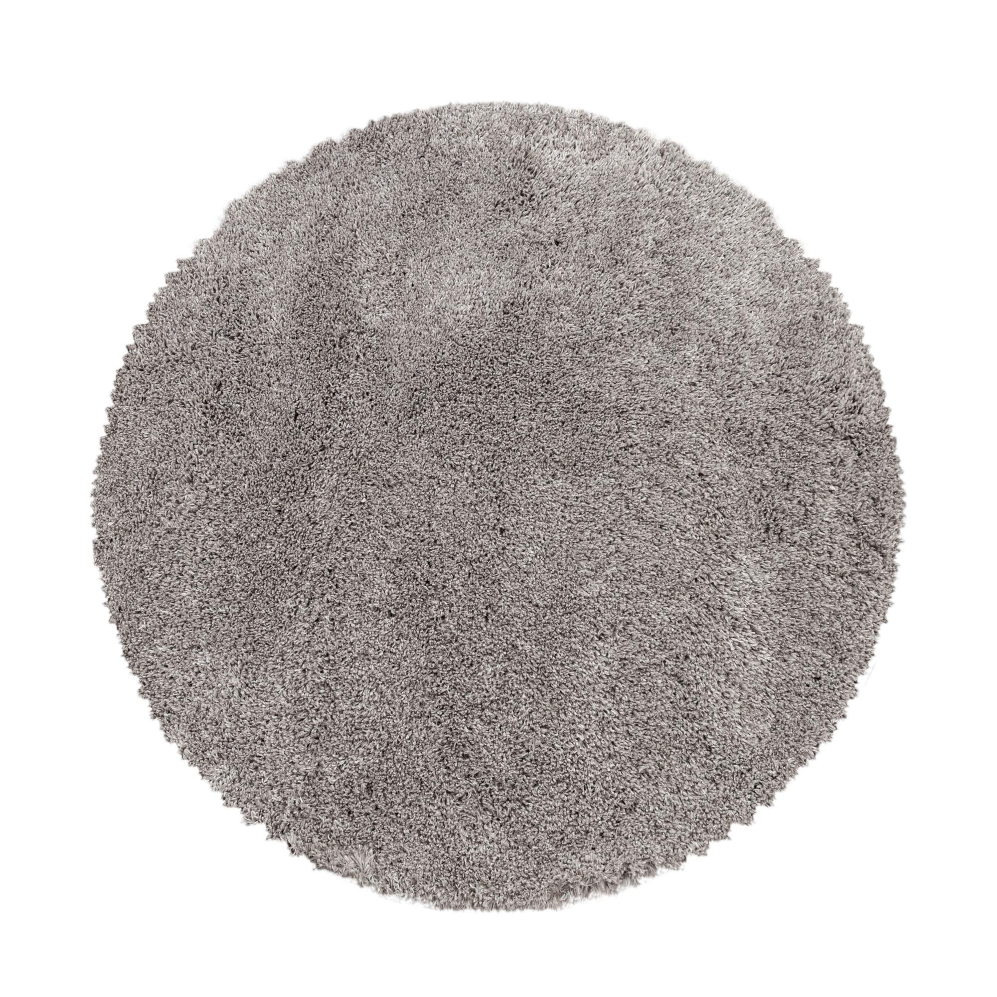 HOCHFLORTEPPICH SALZACH, einfarbig, Beige, Ø 200 cm - Beige, Textil (200/200cm) - KADIMA DESIGN