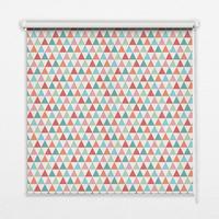 INNENROLLO - Fensterrollo - Rollo - 110x140 cm - Bunte Dreiecke - Blau, Kunststoff (110/140/0.5cm) - TULUP