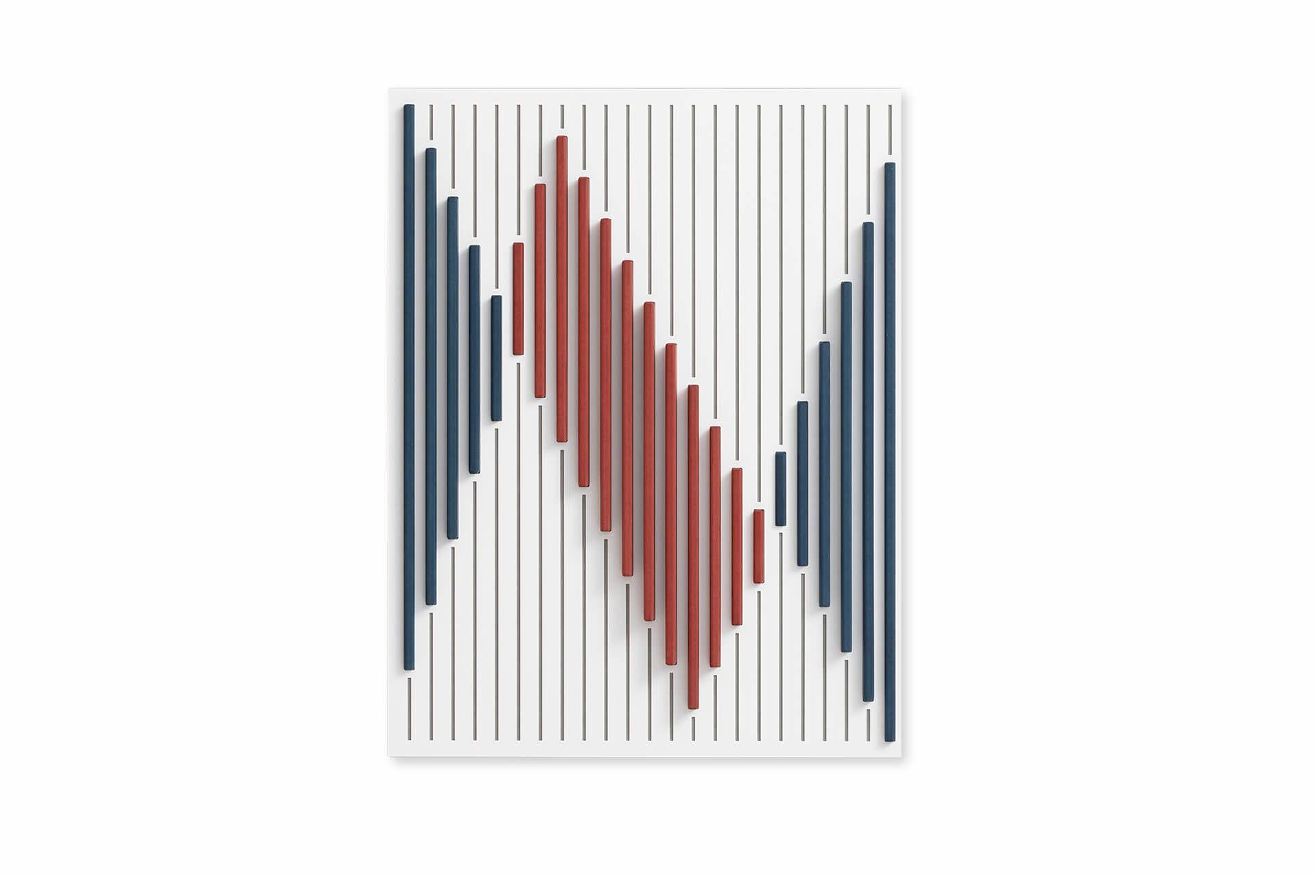 HOLZBILD Rot 47/60 cm - Rot/Weiß, Holz (4.25/60cm) - KUNSTLOFT