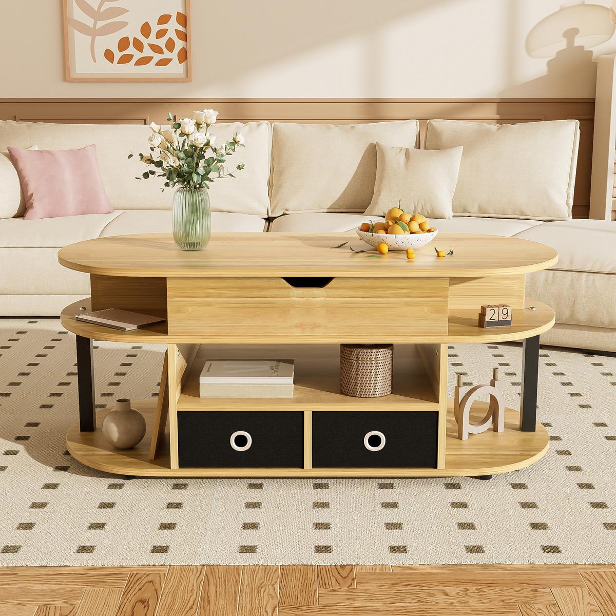 COUCHTISCH Brown 105/50/45 cm - Braun, Holz (105/50/45cm) - Urban Meuble