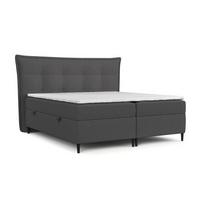 BOXBETT Las Palmas 140/200 cm Anthrazit im Megan Stoff - Anthrazit/Schwarz, Holz/Holzwerkstoff (140/200cm) - AltaBeds