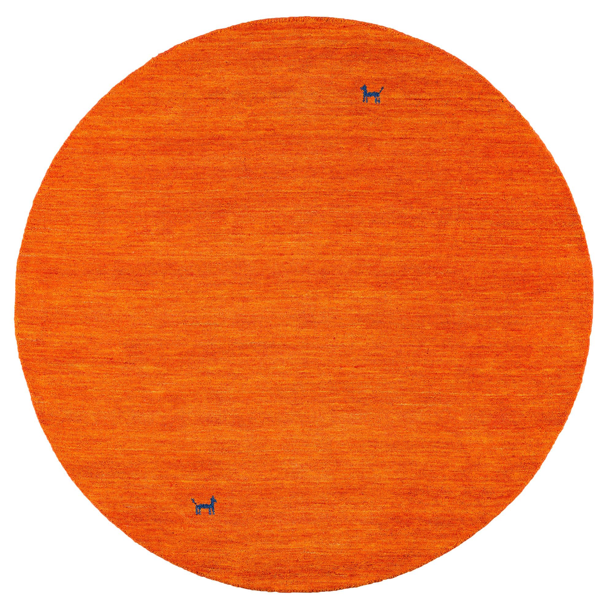 NATUR TEPPICH INDO NEPAL GABBEH SHIVA RUND - Terracotta, Textil (150/150cm) - Pergamon
