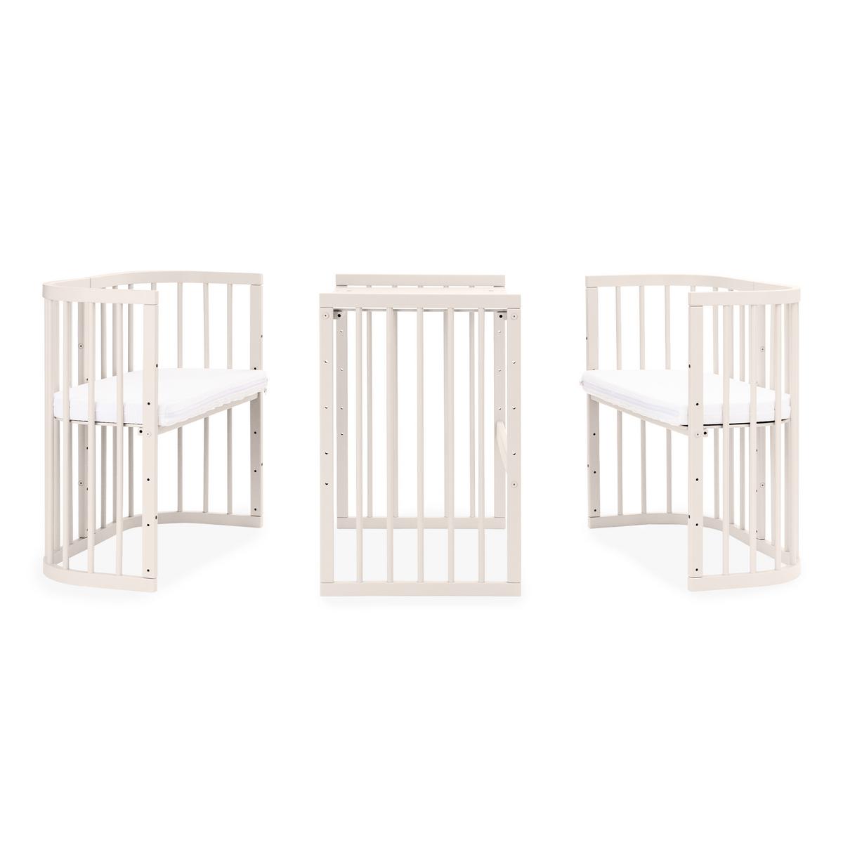 BABYBETT Kaschmir, 7in1 mit Matratze - Kaschmir, Holz/Textil (73/124cm) - waldin