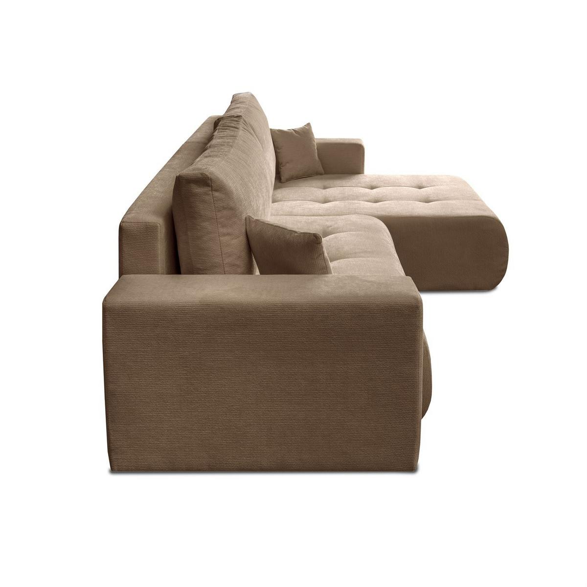ECKSOFA CLOUD II XL mit Schlaffunktion Vibe 19 - Braun, Textil (280/152cm) - Lookway