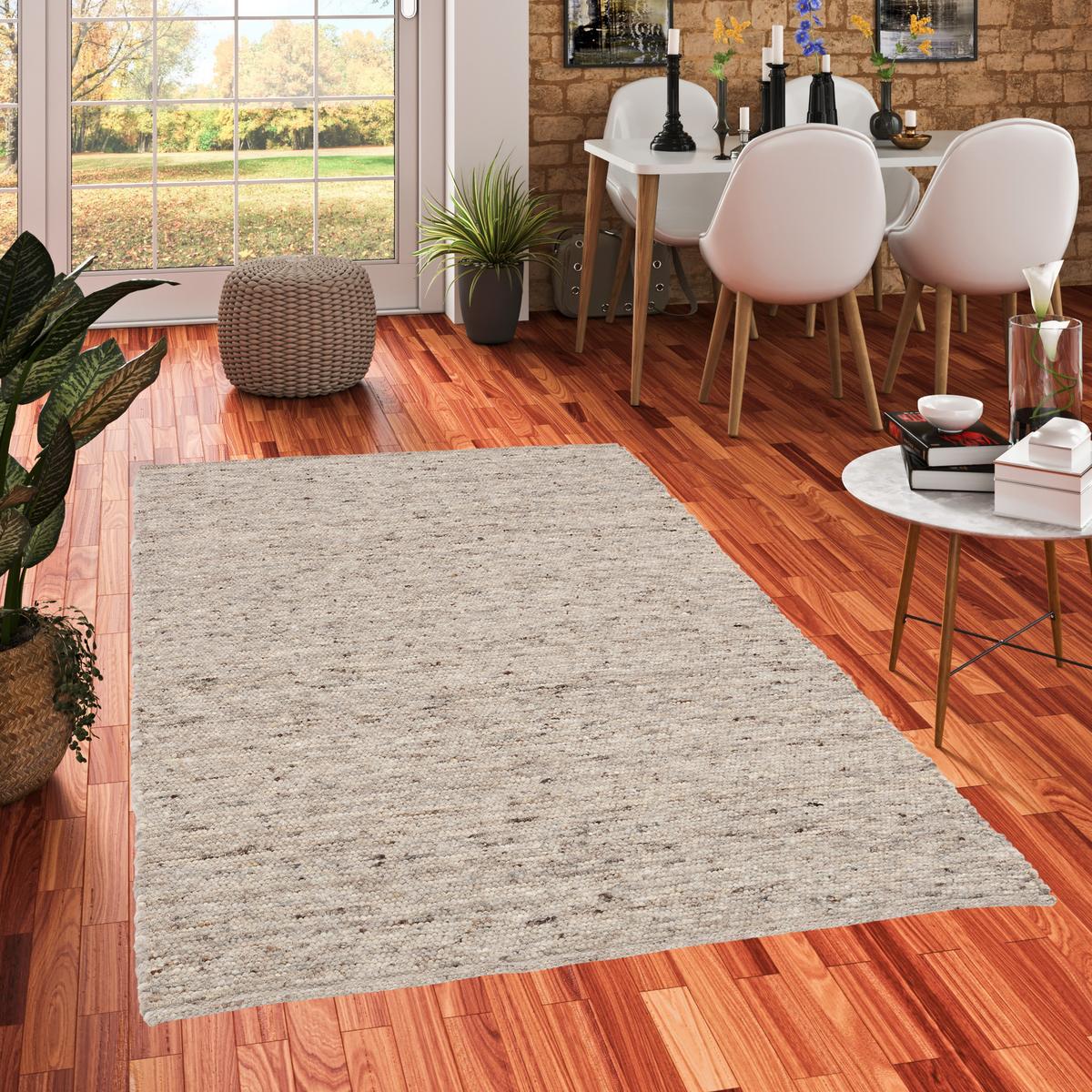 NATUR TEPPICH WOLLE ALASKA MELIERT - Braun, Textil (70/240cm) - Pergamon