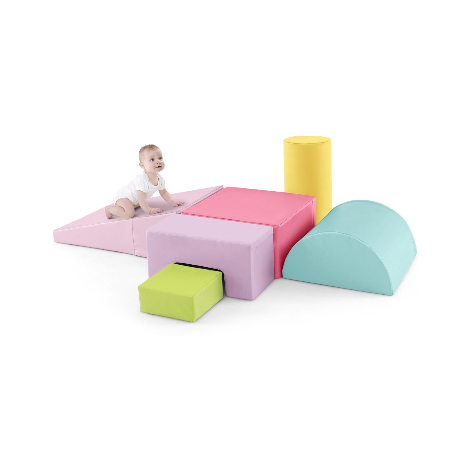 SCHAUMSTOFFBLOCK Rosa (6-teilig) - Hellrosa, Kunststoff (40/20/40cm) - COSTWAY