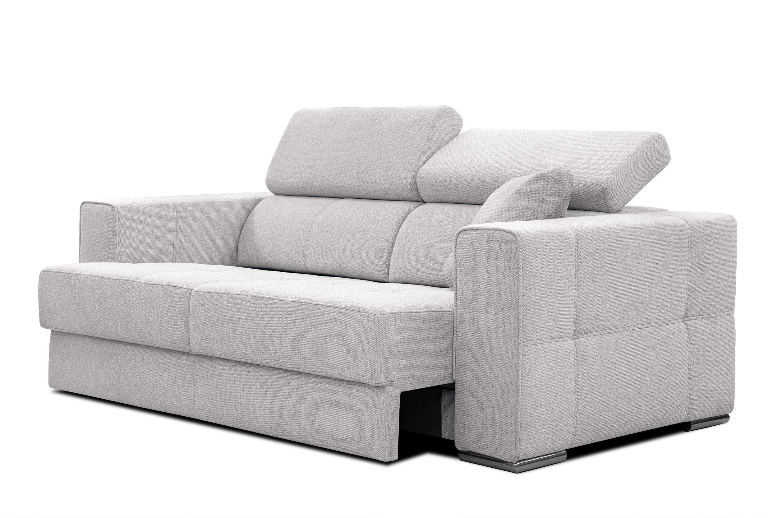 SOFA QUARTZ 3-Sitzer mit Ausziehsitz, creme - Creme, Holzwerkstoff/Textil (202/80/102cm) - Wozimo