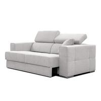SOFA QUARTZ 3-Sitzer mit Ausziehsitz, creme - Creme, Holzwerkstoff/Textil (202/80/102cm) - Wozimo