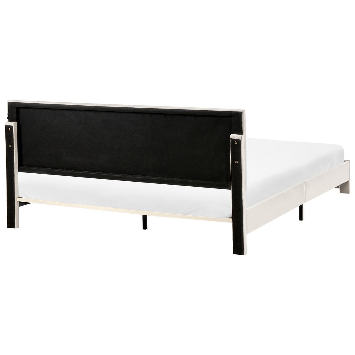 BETT 180/200 cm Cremeweiß Lonzac - Weiß, Textil (180/200cm) - Beliani