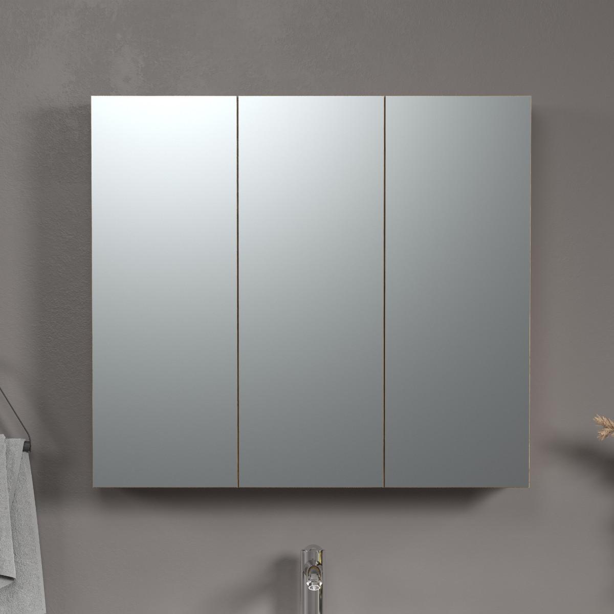 SPIEGELSCHRANK PureBliss Eiche Dekor - Eichefarben, Holzwerkstoff (90/80/20cm) - Trendteam