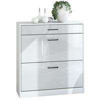 SCHUHSCHRANK Elvas Front in Weiß Hochglanz - Weiß Hochglanz, Holzwerkstoff (89/95.5/27cm) - Vladon