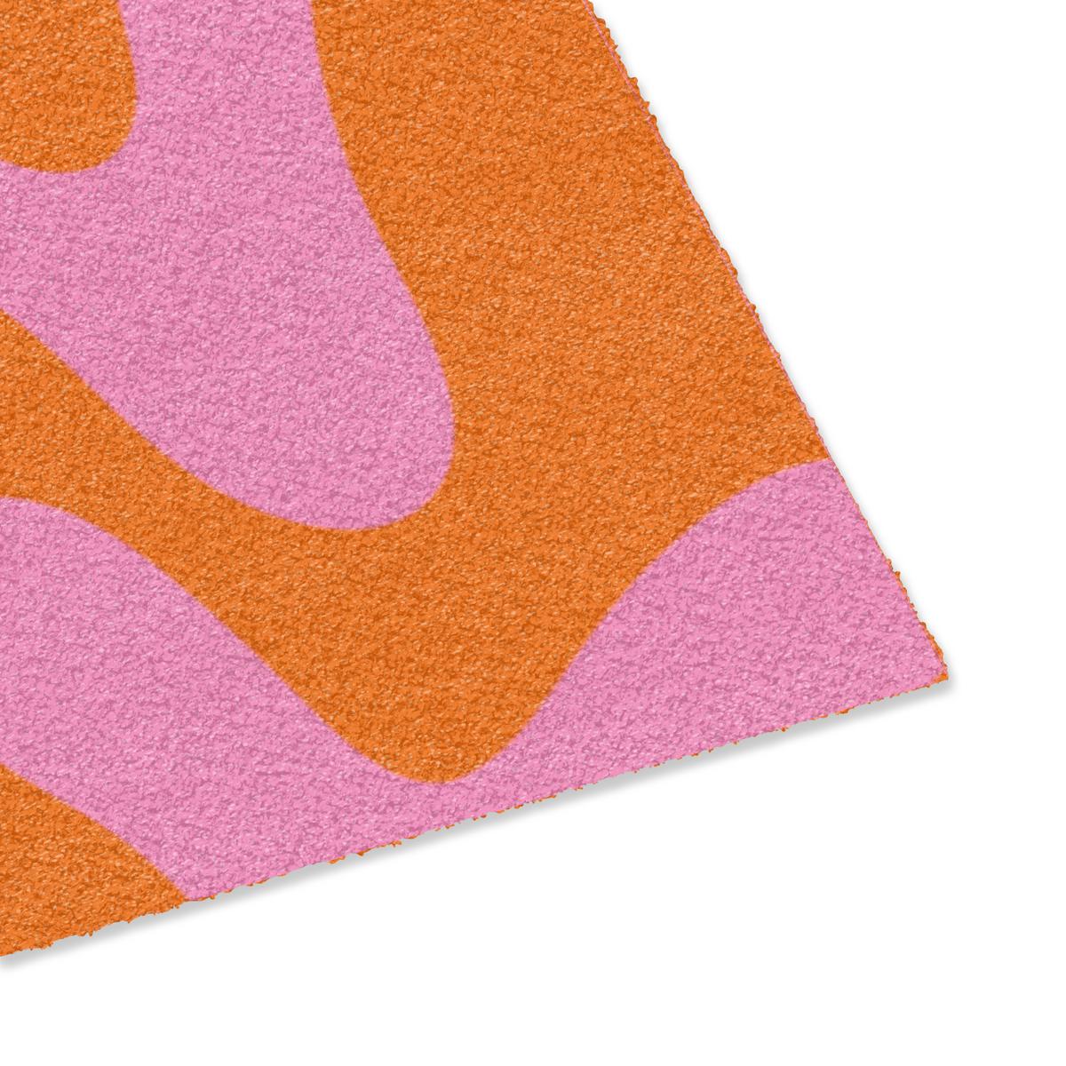 FUSSMATTE Muster - Rosa - Orange - Abstrakt - Modern Türmatte 90x60 cm - Pink, Kunststoff (90/0.4cm) - MuchoWow
