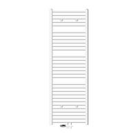 BADHEIZKÖRPER Sahara 600x1800 mm Weiß gerade mit Ventil Durchgang - Weiß, Metall (60/180/3cm) - LuxeBath