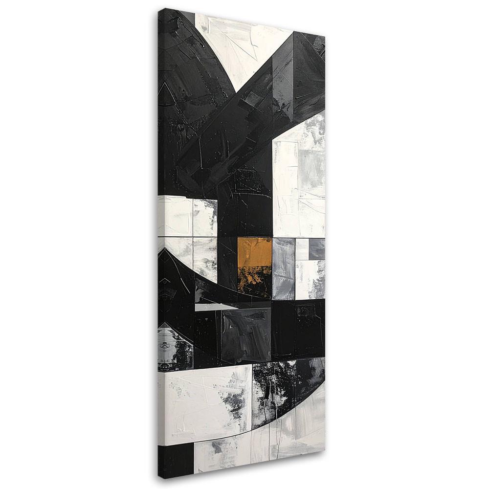 LEINWANDBILD 3D und geometrisch 40x120cm - Schwarz, Textil (40/120cm) - Feeby