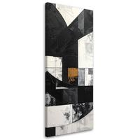 LEINWANDBILD 3D und geometrisch 30x90cm - Schwarz, Textil (30/90cm) - Feeby