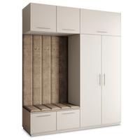 GARDEROBENSCHRANK REMA 200/240/60 cm Modern Garderobe-Set Kaschmir - Kaschmir/Mokka, Holzwerkstoff (200/240/60cm) - MASSENO