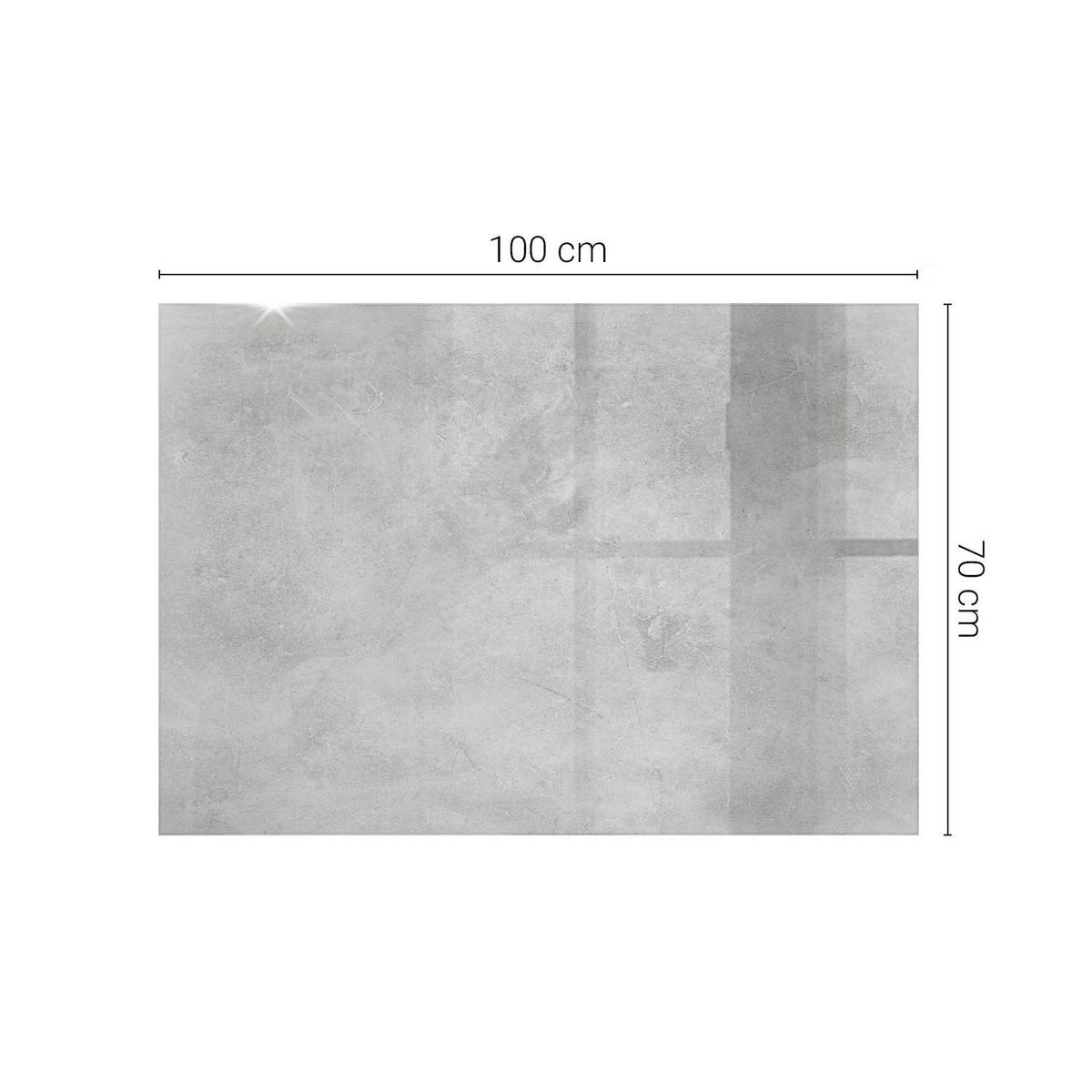 TISCHPLATTE 100x70 cm Betonstruktur mit Kratzern - Hellgrau, Glas (0.4/100/70cm) - TULUP
