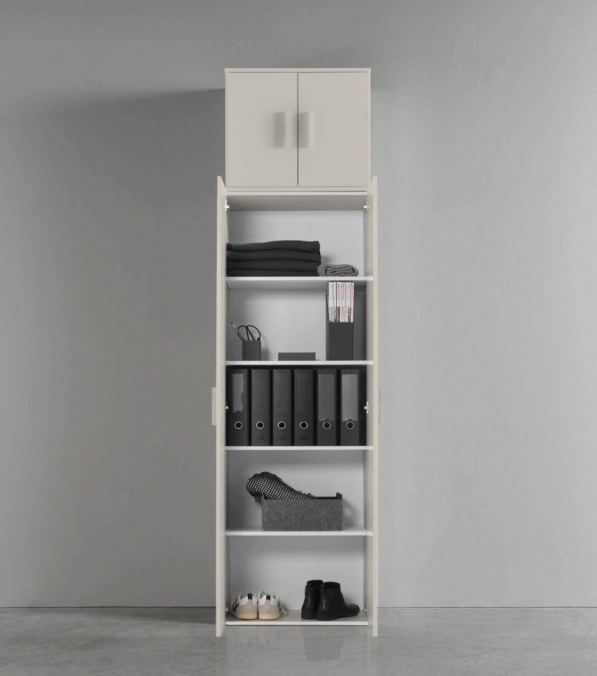MEHRZWECKSCHRANK Der Extralange - Beige, Holzwerkstoff (60/230/34cm) - Mokebo