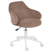 SCHREIBTISCHSTUHL Braun Rivlav - Braun, Textil/Metall (60/77/60cm) - Beliani