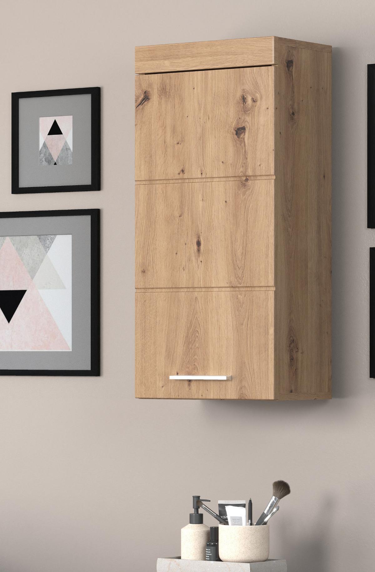 HÄNGESCHRANK Asteiche 37 x 77 cm, Badschrank hängend - Eichefarben, Holzwerkstoff/Kunststoff (37/77/23cm) - Top.Furn