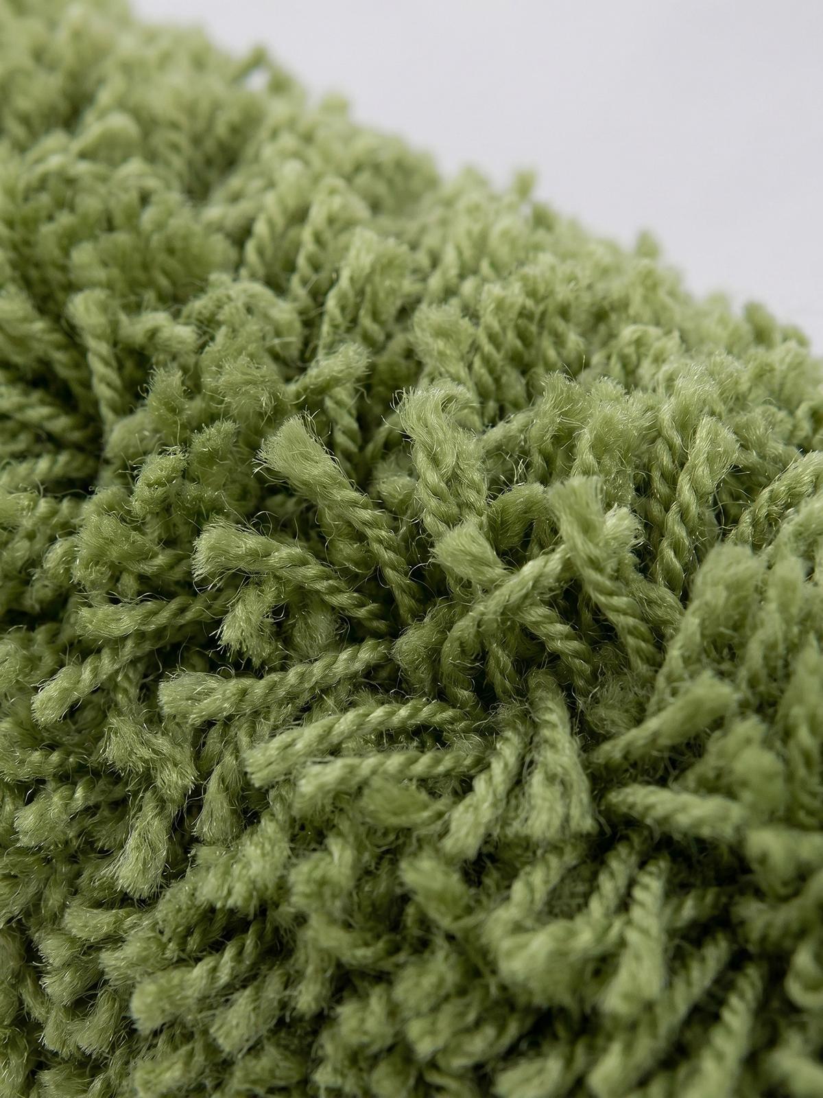 HOCHFLORTEPPICH RHEIN, einfarbig, aus Polypropylen, Grün, Ø 120 cm - Grün, Textil (120/120cm) - KADIMA DESIGN