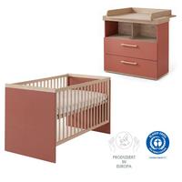 BABYZIMMER-SET Jimmy 2-teilig - Eichefarben/Mauve, Holz/Holzwerkstoff (143/103/77cm) - Roba
