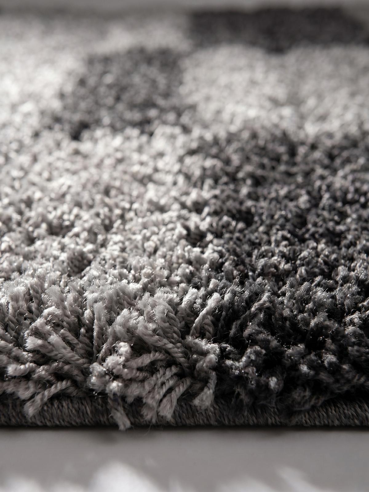 HOCHFLORTEPPICH WERFEN, kariert, Grau, 80 x 250 cm - Grau, Textil (80/250cm) - KADIMA DESIGN
