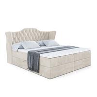 BOXBETT mit Matratze H3 und Lattenrost - VILA - 140x200 cm Ecru - Ecru, Holzwerkstoff (140/200cm) - ALTDECOR