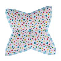 BODENKISSEN Stern, bunte Sterne & blaue Streifen 70/48/7 cm - Multicolor, Textil (70/48/7cm) - Homescapes