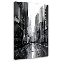 LEINWANDBILD Abstraktion 40x60cm - Schwarz, Textil (40/60cm) - Feeby