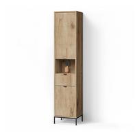 BADSCHRANK ATERNO Viking Oak 40 x 190 cm mit Tür und Schublade - Eichefarben, Holzwerkstoff (40/190/35cm) - Livinity®