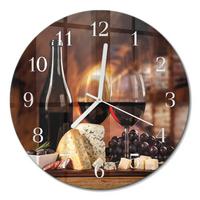 WANDUHR aus Glas Ø30 cm - Wein - Braun, Glas (30/30/0.4cm) - TULUP