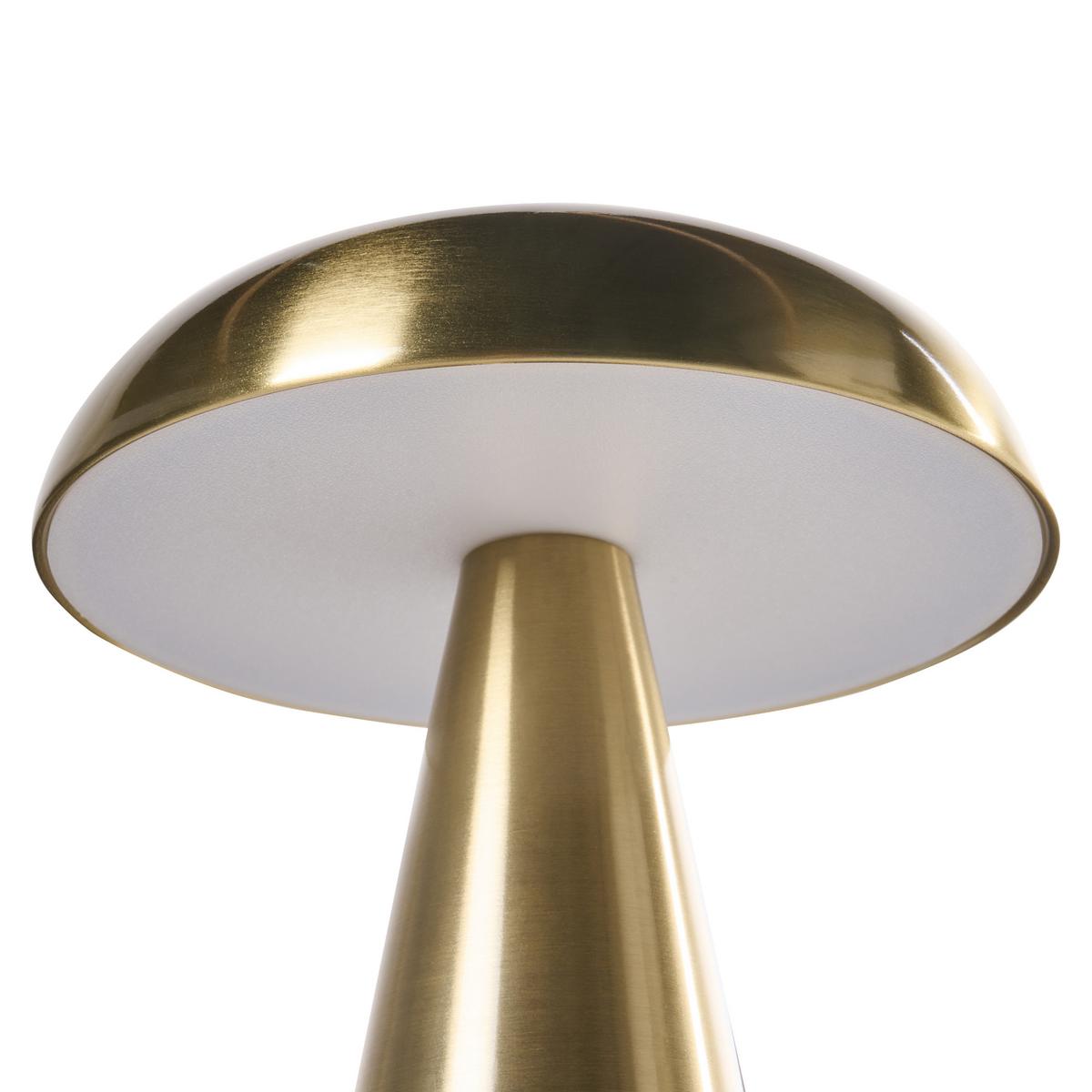 KABELLOSE LED Tischlampe 2er Set mit Dimmer Metall Gold Kulfo - Goldfarben, Metall (15/15/20cm) - Beliani