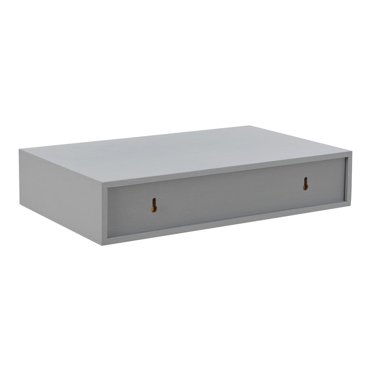 WANDREGAL Bokn - Grau, Holz (40/8/24cm) - [en.casa]