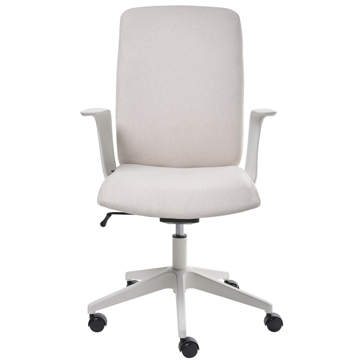 BÜROSTUHL Stoff Hellbeige Captain - Beige, Textil (62/100/58cm) - Beliani